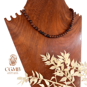 Collier en Obsidienne Acajou