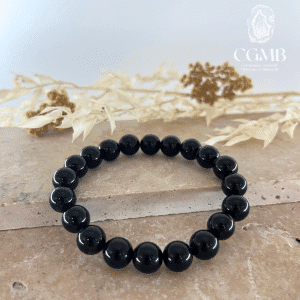 Bracelet en obsidienne noire