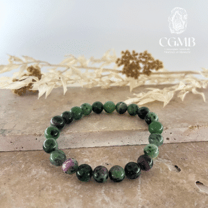 Bracelet en Zoisite-Rubis