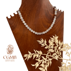 Collier en Agate Blanche