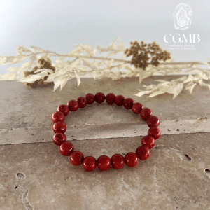 Bracelet en Corail reteinté (rouge)