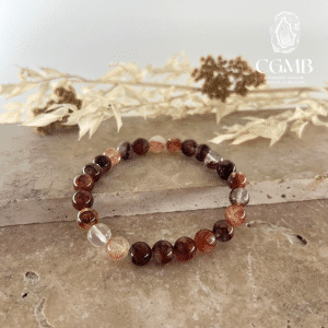 Bracelet en quartz hematoide