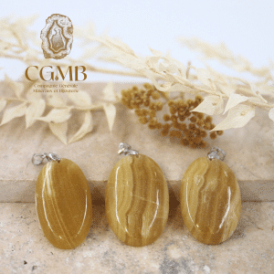 Pendentif en Calcite orange