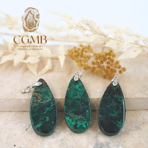 Pendentif goutte en Malachite