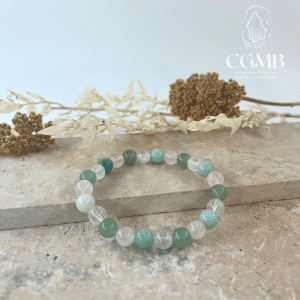 Bracelet Multi en Aventurine / Amazonite / Quartz Rose / Cristal de roche