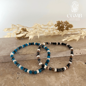 Bracelets multi en apatite et rhodonite