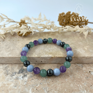Bracelet Multi Féminin - Améthyste, Aventurine, Hématite, Angélite